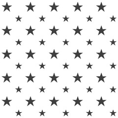Stylish abstract seamless pattern with black graphic stars.