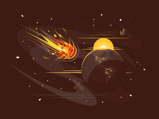 Burning comet in space © Kit8 d.o.o.