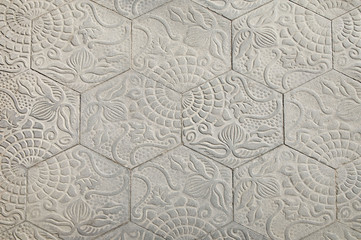 Obraz premium Old grey stone pavement background texture