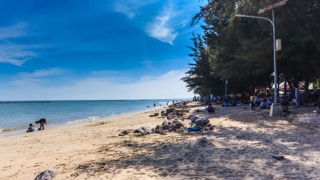 Pacific beach in Thailand, Holiday travel in Thaialnd, timelapse