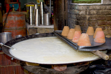 national Indian drink of Lassi preparation

