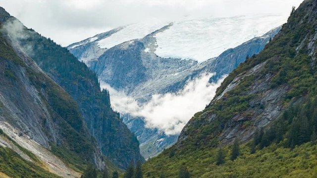 Majestic Mountains Around Tracy Arm Fjord in Alaska seen From a Cruise Ship