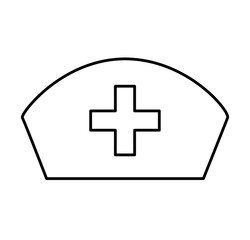 nurse hat uniform isolated icon vector illustration design