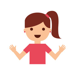 young woman avatar character vector illustration design