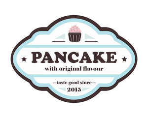 pancake shop logotype icon