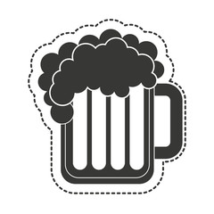 beer glass beverage isolated icon vector illustration design