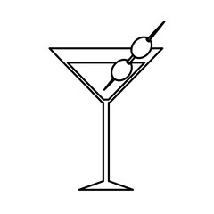 tropical cocktail fresh isolated icon vector illustration design