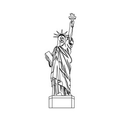 liberty statue isolated icon vector illustration design