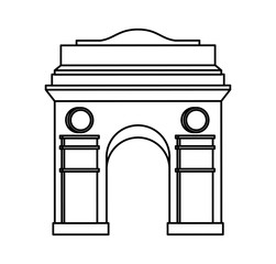triumph arch isolated icon vector illustration design