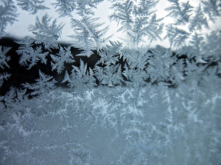 Ice pattern on window