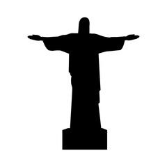 corcovade christ isolated icon vector illustration design