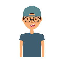 young man avatar character vector illustration design