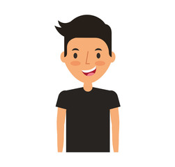 young man avatar character vector illustration design