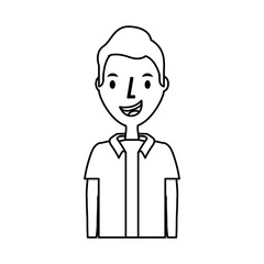 young man avatar character vector illustration design