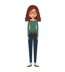 Fototapeta premium young woman avatar character vector illustration design