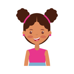 cute girl character icon vector illustration design