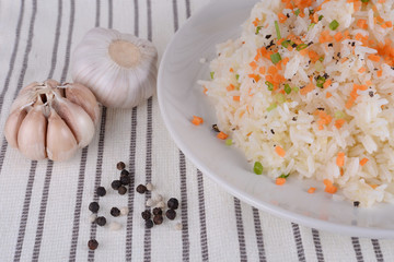 Fried rice with garlic butter