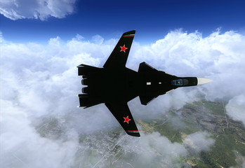 Sukhoi Su-47 Berkut - obrazy, fototapety, plakaty