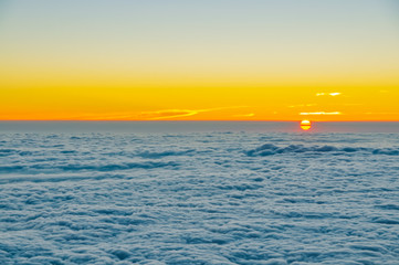 White clouds at sunrise