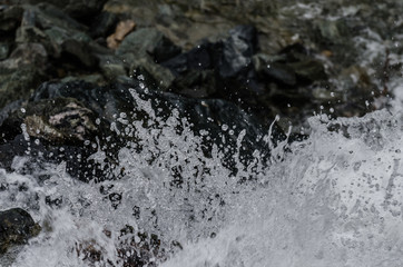 spritzwasser bei wasserfall