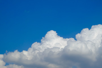 Naklejka na ściany i meble Image of clear blue sky white cloud day time for background backdrop use