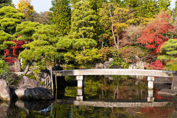 Fototapeta na wymiar Kokoen Garden in Himeji city of Japan