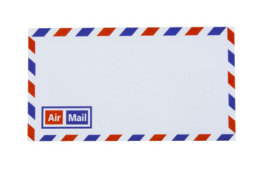 Airmail envelope isolated on white