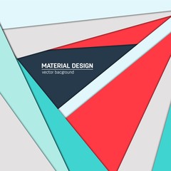 Vector material design background. Abstract creative concept layout template. For web and mobile app, paper art illustration design. style blank, poster, booklet. Motion wallpaper element. Flat ui