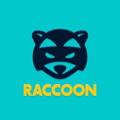 raccoon logo template, head of coon
