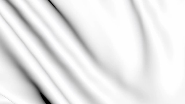 Wave white satin fabric. Silk cloth fluttering in the wind. Background the tenderness and airiness of motion. 3D animation of a waving cloth. 
