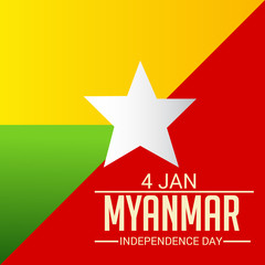 Obraz premium Myanmar independence day.