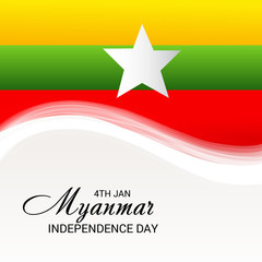 Obraz na płótnie Canvas Myanmar independence day.