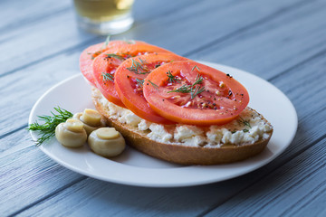 Tasty sandwiches for breakfast