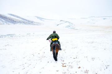 Riding through the Mongolian winter