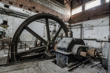antriebsrad getriebe in alter fabrik