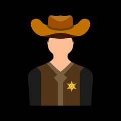 sheriff flat icon