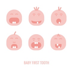First tooth icons