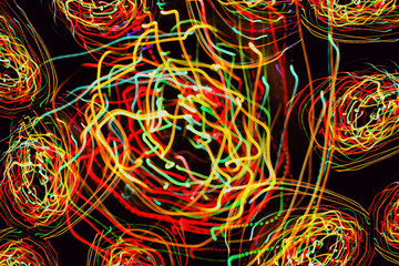 Abstract pattern of motion lights