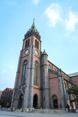 Myeongdong Cathedral In Seoul, South Korea