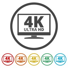 4K tv sticker set 