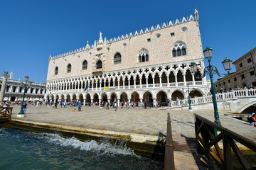 Naklejka premium Dogenpalast, Venedig, Palazzo Ducale, Markusplatz, Piazza San Marco, Canal Grande, Tourismus, Venetien, Italien, Weltkulturerbe, Venezia