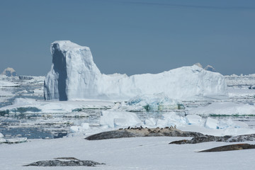 Iceberg in the Strait between the Antarctic Peninsula and the is