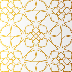 Arabic pattern gold style. Traditional arab east geometric decorative background.