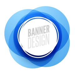 Creative circle round banner with place for text. Frame template