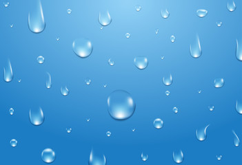 Water drops background. Fresh aqua or healthy natural concept