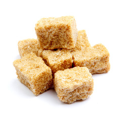 Brown sugar Isolated on white background