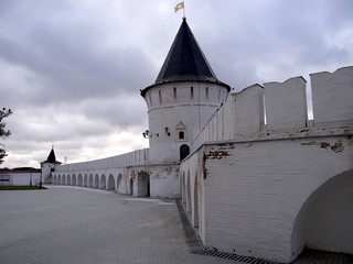 Стена тобольского Кремля. Тобольск. Тюменская область. Россия.