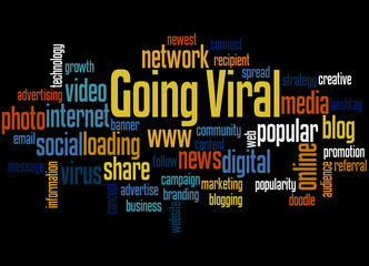 Going viral, word cloud concept 7