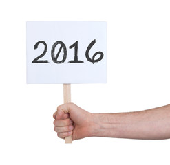 Sign with a number - The year 2016