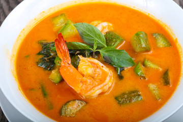 Curry with prawn